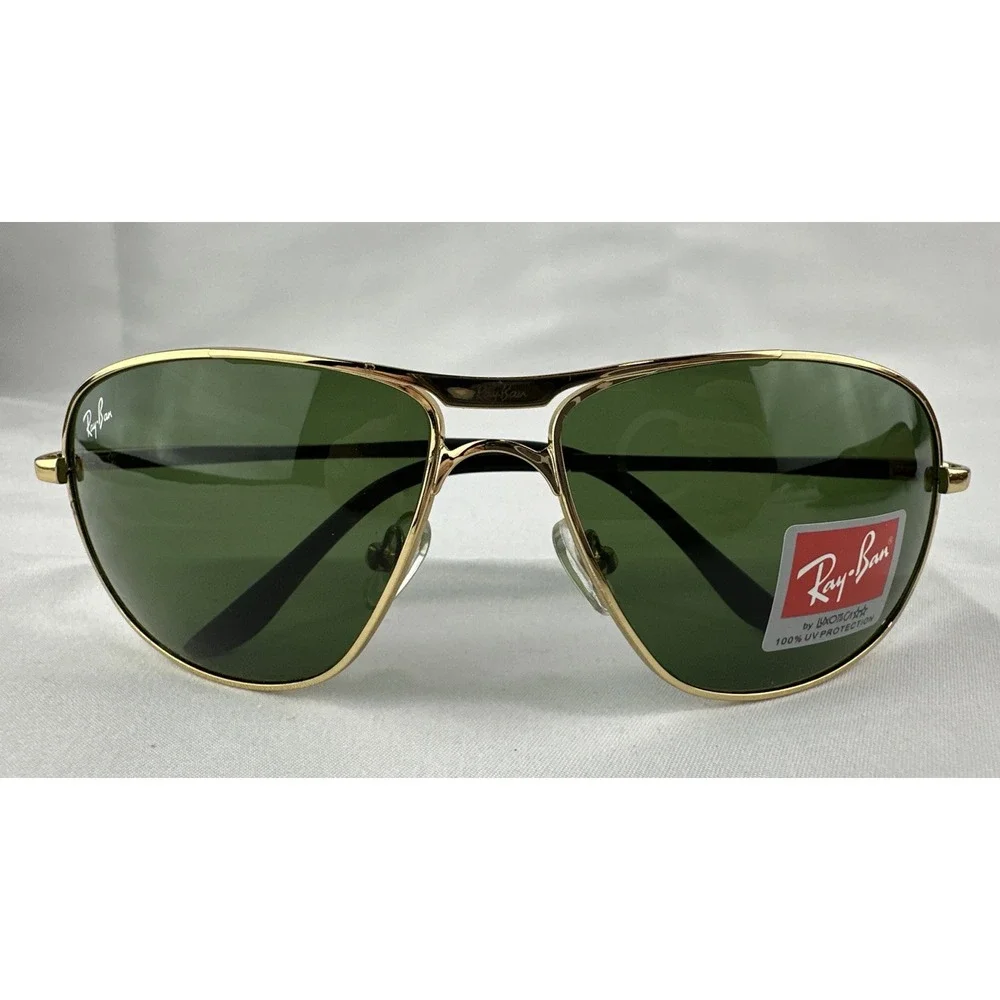 Ray Ban Gold RB8022 65-13-128 Pilot‎ Aviator Driving Sunglasses Italy